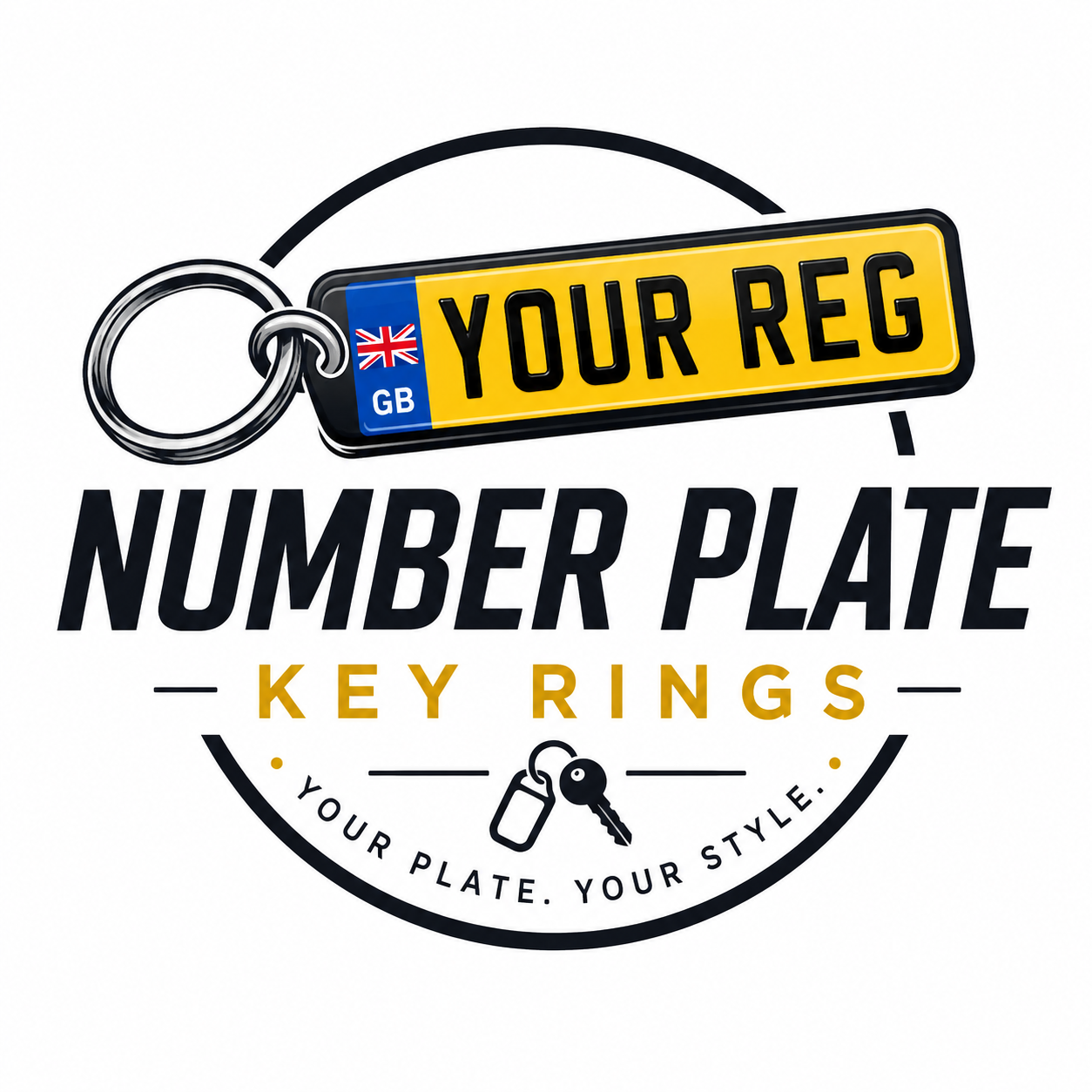 Number Plate Keyrings